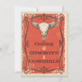 ウェスタン素朴パーティの招待状 招待状 (正面)