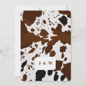 ウェスタン素朴フォトカウボーイの結婚式の日付を保存 招待状 (裏面)