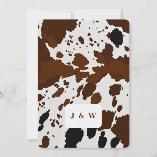 ウェスタン素朴フォトカウボーイの結婚式の日付を保存 招待状 (裏面)