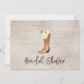 ウェスタン素朴フローラブートブライダルシャワー 招待状 (裏面)