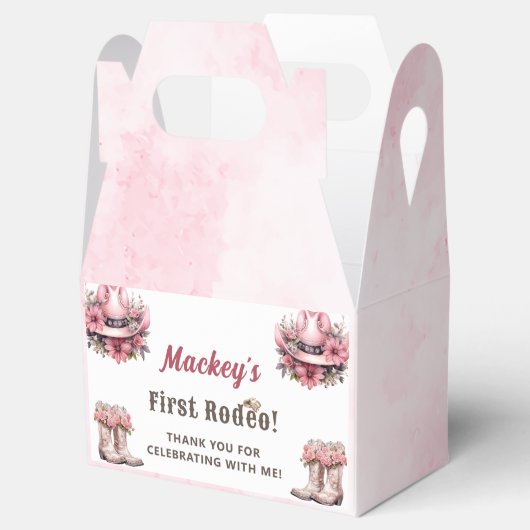 ウェスタン素朴フローラ女性のカーボーイ誕生日パーティー フェイバーボックス (オープン)