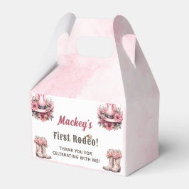 ウェスタン素朴フローラ女性のカーボーイ誕生日パーティー フェイバーボックス