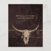 ウェスタン素朴ブラウンカントリーブルスカル予算 (裏面)