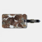 ウェスタン素朴ブラウンレザーコーウィドプリント名 ラゲッジタグ (裏面横)