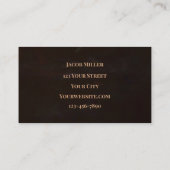 ウェスタン素朴ブラウン素朴ヴィンテージアートブルスカル 名刺 (裏面)