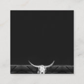 ウェスタン素朴ブラックアンドホワイトブルスカルRSVP エンクロージャーカード (裏面)