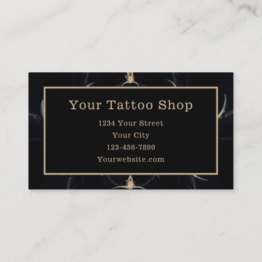 ウェスタン素朴ブラックタンモノグラムブルカウズスカル 名刺 (裏面)