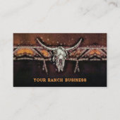 ウェスタン素朴ブルカウカスカルオレンジブラウントライバル 名刺 (正面)