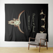 ウェスタン素朴ブルスカルの結婚フォトブース タペストリー (インサイチュ(横))