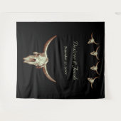 ウェスタン素朴ブルスカルの結婚フォトブース タペストリー (正面(横))