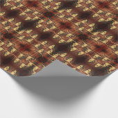 ウェスタン素朴ブルスカルカントリープレイドスタイル ラッピングペーパー (角)