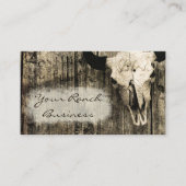 ウェスタン素朴ブルスカルセピアヴィンテージ 名刺 (正面)