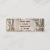 ウェスタン素朴ブルスカルティール(緑がかった色)ブラウンテクスチャ コーリングカード (裏面)