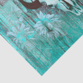 ウェスタン素朴ブルスカルティール(緑がかった色)ボホサンフラワーズ 薄葉紙 (詳細)