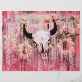 ウェスタン素朴ブルスカルピンクイエローサンフラワー