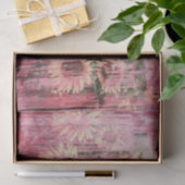 ウェスタン素朴ブルスカルピンクイエローサンフラワー 薄葉紙 (ギフト)