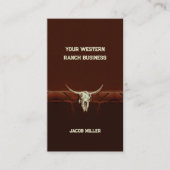 ウェスタン素朴ブルスカルブラウンカントリーロードオ 名刺 (正面)