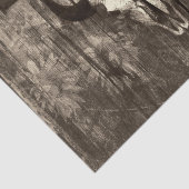 ウェスタン素朴ブルスカルブラウンセピアサンフラワー 薄葉紙 (詳細)