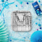 ウェスタン素朴ブルスカルホワイト動揺してヴィンテージ ペーパープレート (パーティー)