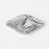 ウェスタン素朴ブルスカルホワイト動揺してヴィンテージ ペーパープレート (傾斜あり)