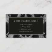 ウェスタン素朴ブルスカル白黒モノグラム 名刺 (裏面)