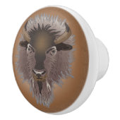 ウェスタン素朴プレインズバイソン セラミックノブ (右)