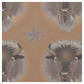 ウェスタン素朴プレインズバイソン ファブリック (クローズアップ)