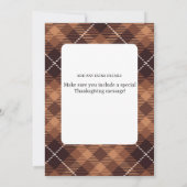 ウェスタン素朴プレジャーホース感謝祭 招待状 (裏面)