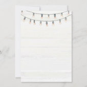 ウェスタン素朴ホームダウンカウボーイバースデーパーティー 招待状 (裏面)