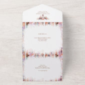 ウェスタン素朴ボホフローラカウスカル オールインワン招待状 (外側)