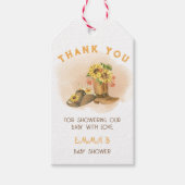 ウェスタン素朴ボホ男女兼用ベイビーシャワー ギフトタグ (正面)