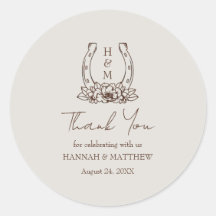 ウェスタン素朴ボホ蹄鉄結婚の感謝