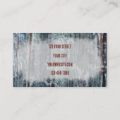 ウェスタン素朴ラストブラウングレーテクスチャブルスカル 名刺 (裏面)