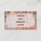 ウェスタン素朴ラストブラウンブルスカルヒマワリ 名刺 (裏面)