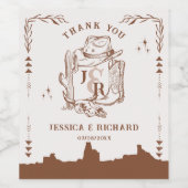 ウェスタン素朴ランチファームバーンカウボーイサンキュー ワインラベル (シングルラベル)