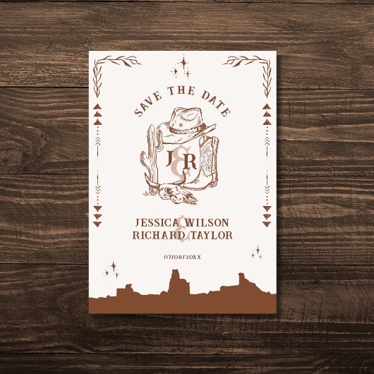 ウェスタン素朴ランチファームバーンカウボーイブーツ 招待状