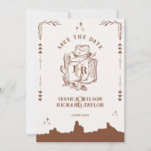 ウェスタン素朴ランチファームバーンカウボーイブーツ 招待状 (正面)