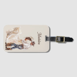 ウェスタン素朴ランチ結婚の贈り物 ラゲッジタグ