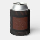 ウェスタン素朴レザーフェイクホースデザイン 缶クーラー (缶裏面)