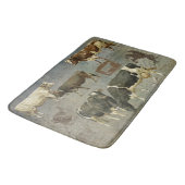 ウェスタン素朴ロッジヴィンテージファームバーンカウキャトル  バスマット (アングル)