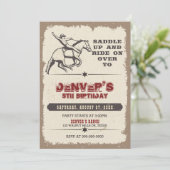 ウェスタン素朴ロデオカウボーイ誕生日招待状 招待状 (スタンド正面)