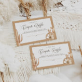 ウェスタン素朴ロデオ赤ちゃんシャワーおむつラッフル エンクロージャーカード