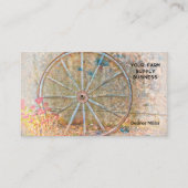 ウェスタン素朴ヴィンテージワゴンホイール 名刺 (正面)