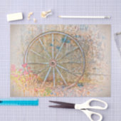 ウェスタン素朴ヴィンテージワゴンホイール 薄葉紙 (クラフト)