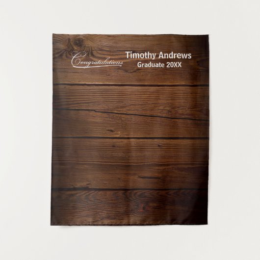 ウェスタン素朴卒業写真の背景 タペストリー (正面)