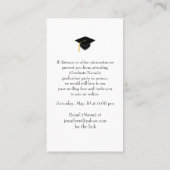 ウェスタン素朴卒業記念パーティー参加票 名刺 (裏面)