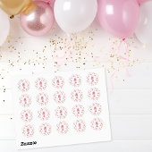 ウェスタン素朴女性のカーボーイハッピーバースデーガーリー ラウンドシール