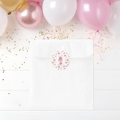 ウェスタン素朴女性のカーボーイハッピーバースデーガーリー ラウンドシール