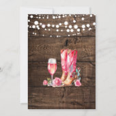 ウェスタン素朴女性のカーボーイブライダルシャワーパーティー 招待状 (裏面)