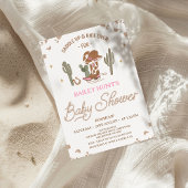 ウェスタン素朴女性のカーボーイブーツ女性のカーボーイベビーシャワー 招待状